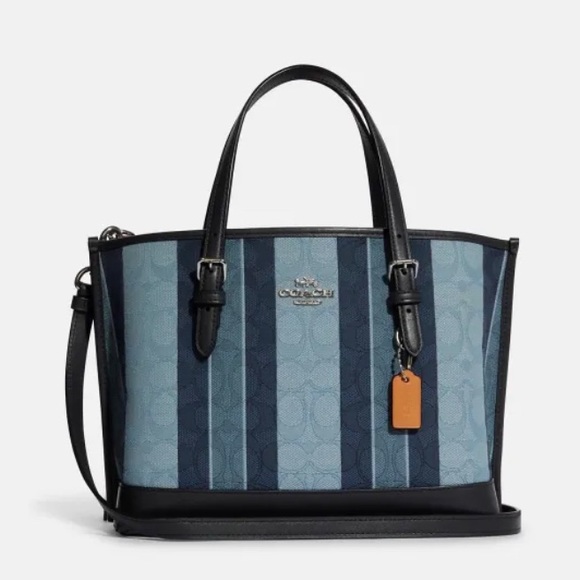 Coach Handbags - New💃Coach Mollie Tote 25 In Signature Jacquard With Stripes